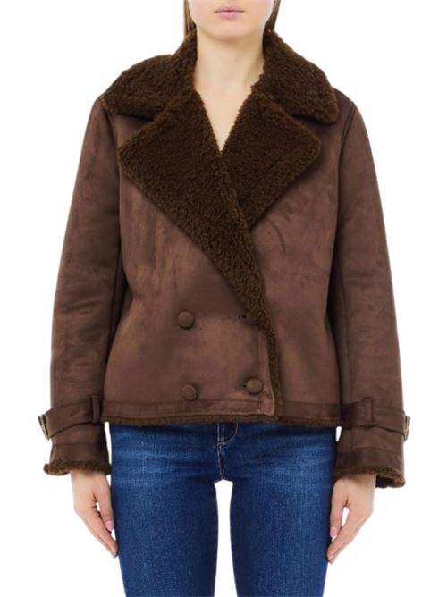 Brown fur padded jacket Liu Jo | MF5334E0911.90915